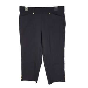 Prophecy Womens Size 8P Black Solid Capri Pants